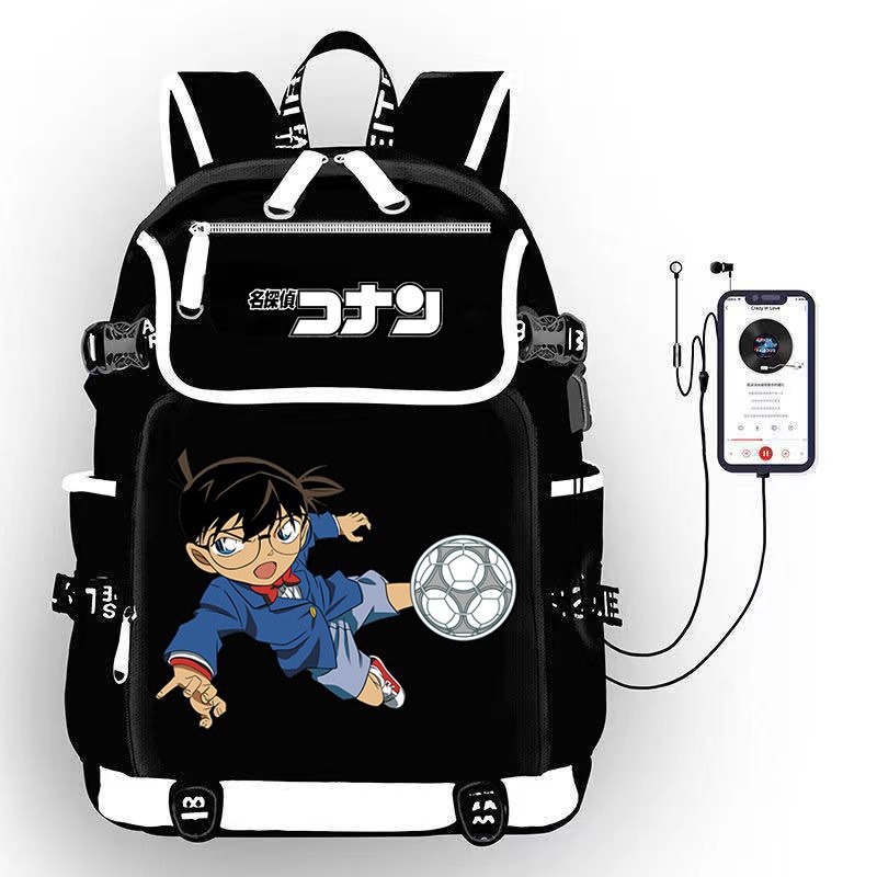 Balo nắp ngang in hình DETECTIVE CONAN Thám Tử Lừng Danh Conan anime chibi