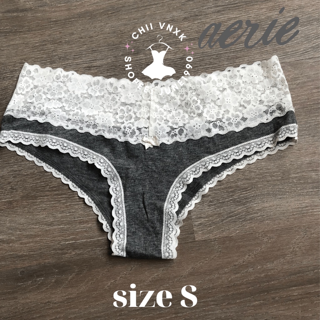 Quần lót Aerie ren cotton xuất xịn size S