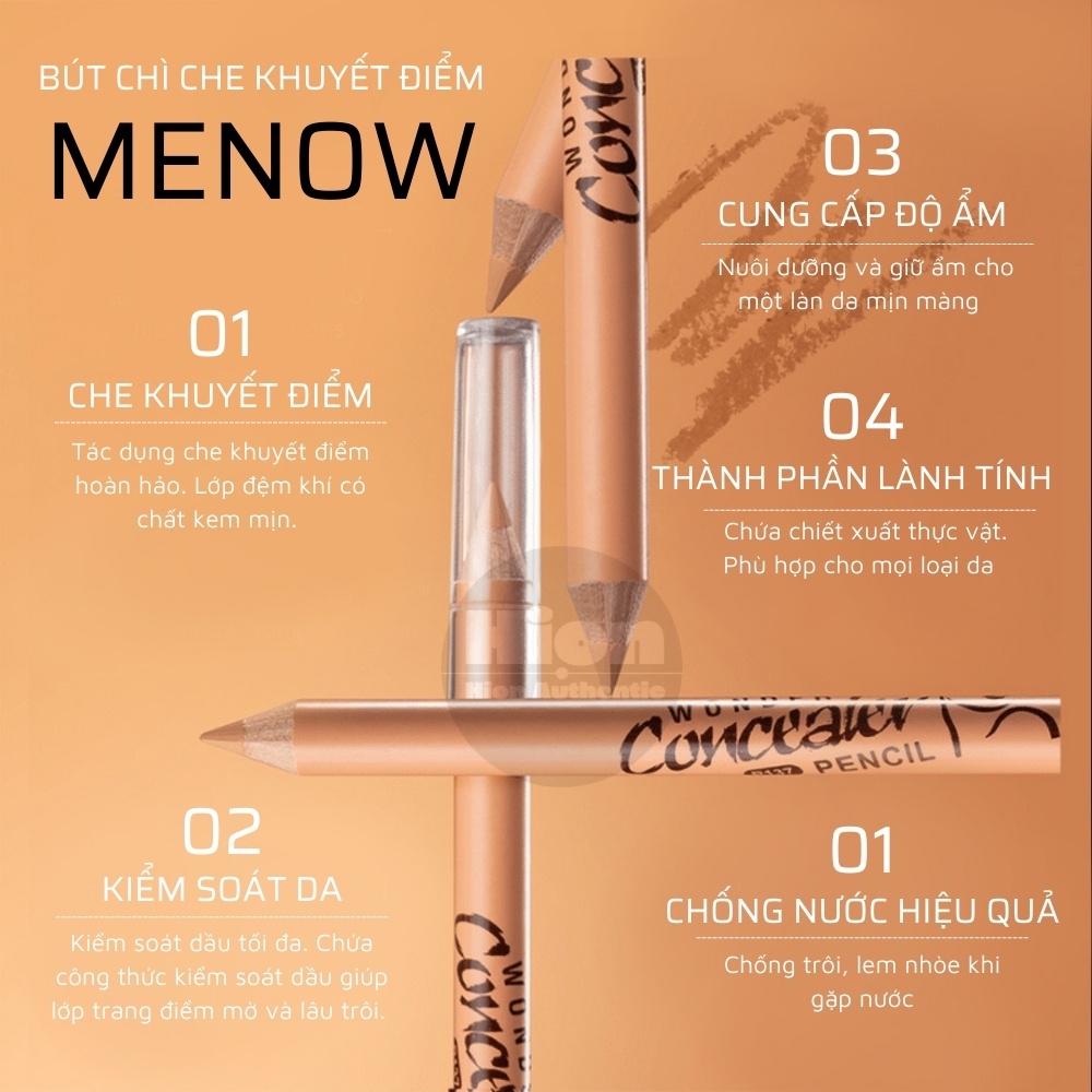 Bút Che Khuyết Điểm MeNow Chính Hãng Fix Makeup Không Trôi Không Thấm Nước