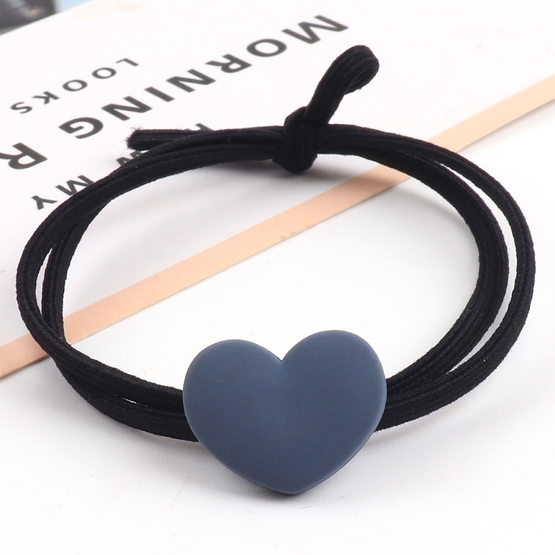 Dây Buộc Tóc Cao Su Co Giãn Hình Nơ Trái Tim Phong Cách Hàn Quốc Cho Nữ