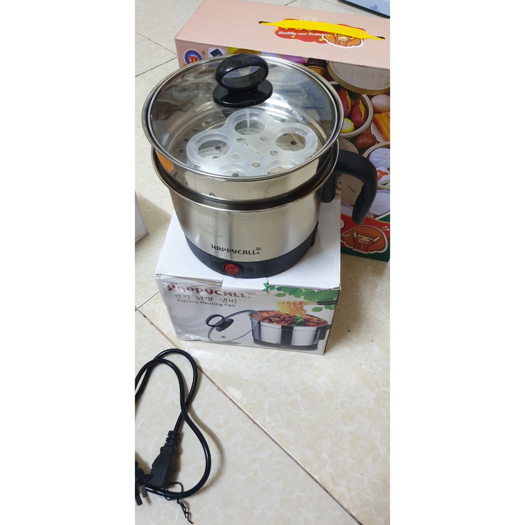 Ca mì+ vỉ hấp, lẩu đa năng dùng để nấu canh, chiên, đun nước 1.8 lít (ảnh thật)