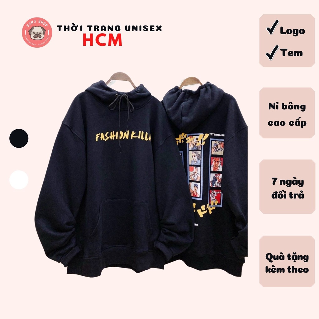 Áo hoodie nỉ cao cấp Fashion Killa cực chất, chất vải dày mịn dễ phối đồ AH04, thời trang thu đông cao cấp