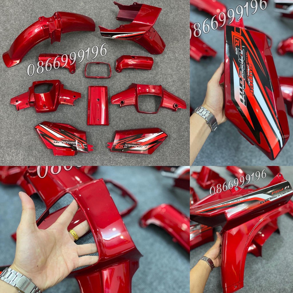 Bộ vỏ nhựa Dream ABS cao cấp, lắp cho các xe Honda Dream II Thái Việt, TQ )