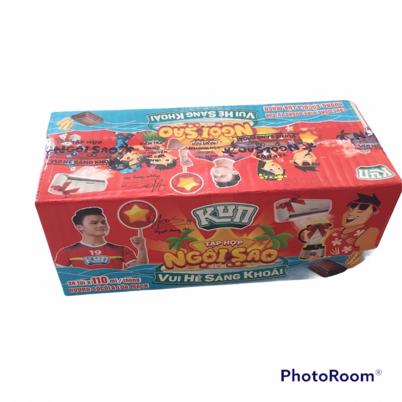 Thùng Sữa Lif Kun túi 110mlx 24 Gói Hương Nho/Sôcola/Cam/Dâu