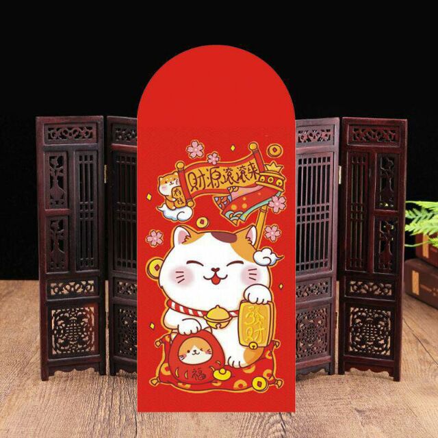 (COMBO 5 BAO/GÓI) Bao Lì Xì Sung Túc Giấy Thiệp Cứng