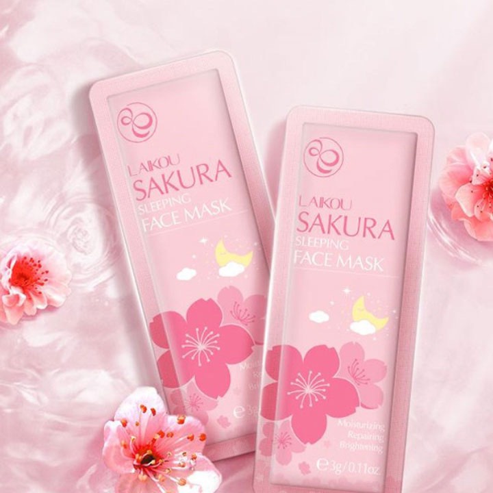 Bịch 15 Miếng Mặt Nạ Ngủ Hoa Anh Đào Sakura Laikou Chính Hãng