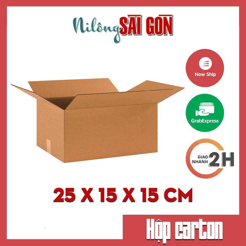 Combo 20 hộp carton size 25x15x15 cm để đóng gói hàng