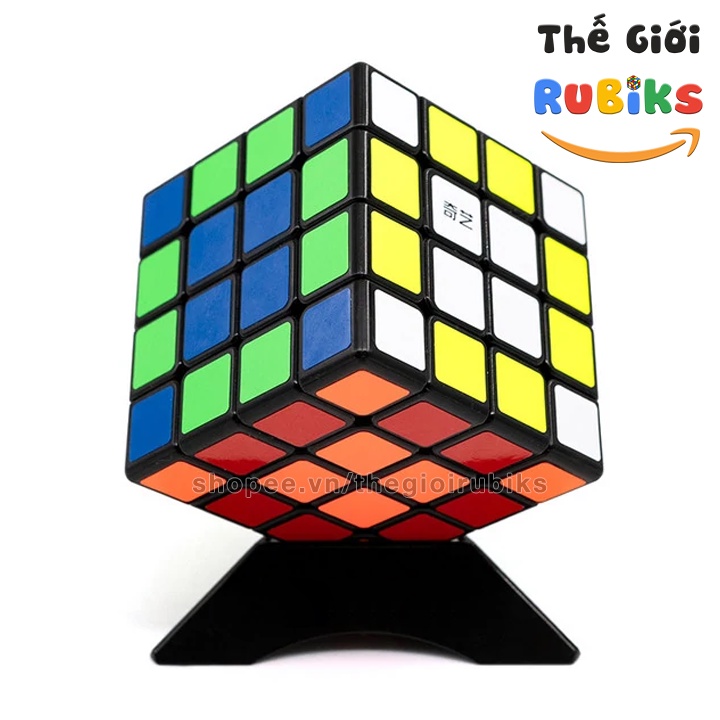 Rubik 4x4 QiYi QiYuan W v2 4x4x4 Stickerless / Viền Đen