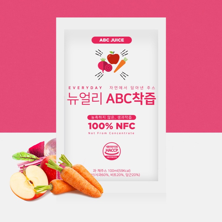 Hộp 30 Gói Nước Ép Trái Cây Và Rau Củ Bổ Sung Dinh Dưỡng Newearly ABC Juice  - K2V Shop