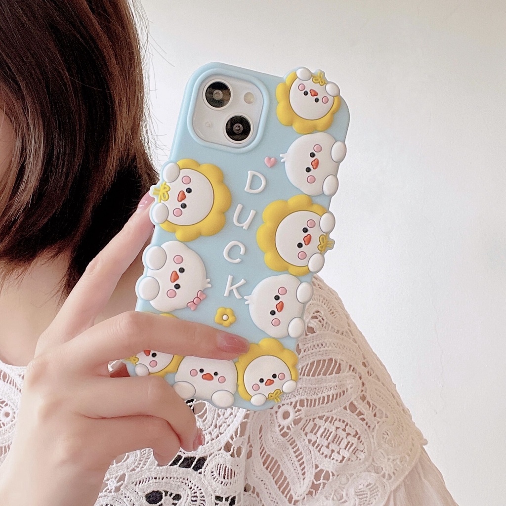 Ốp Điện Thoại Mềm Chống Sốc In Hình Vịt Hoạt Hình Cho iPhone 6 7Plus X XS XS MAX XR 11 12pro 13promax