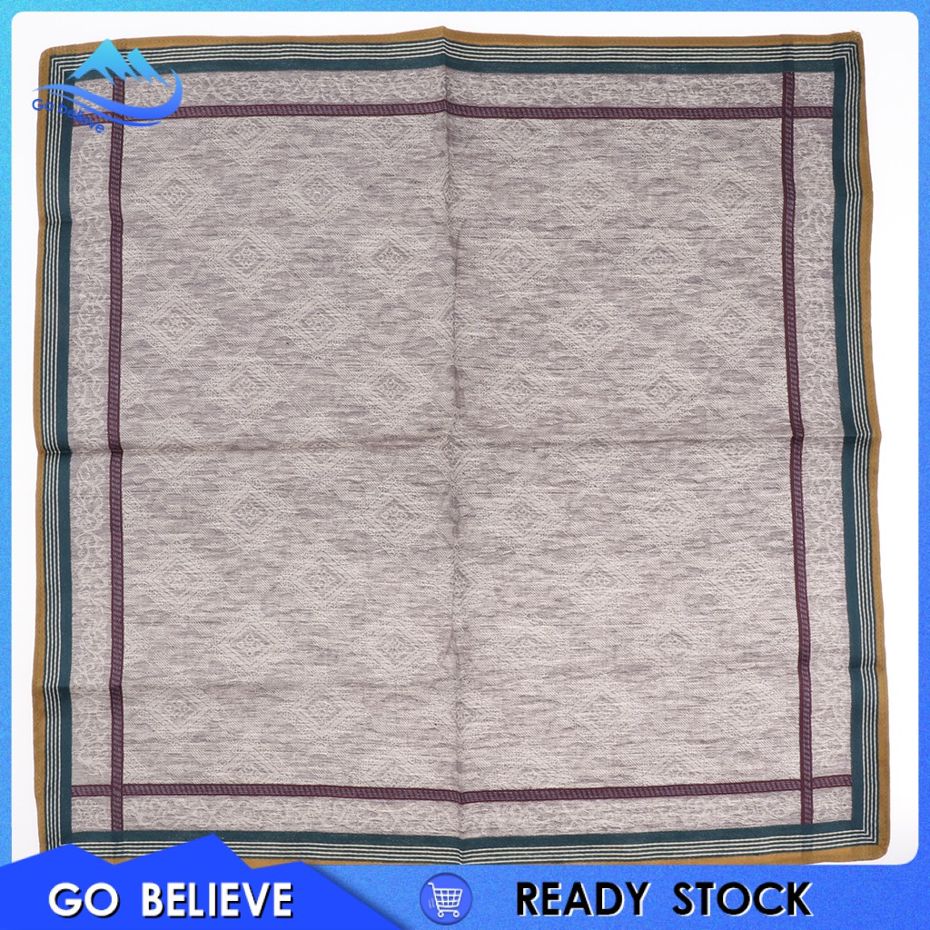 Set 3 Khăn Tay 100% Cotton Họa Tiết Sọc Cổ Điển Cho Nam
