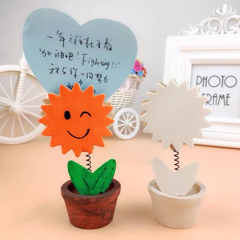 Chậu Hoa Gỗ -Kẹp Giấy Note Hoặc Hình Ảnh