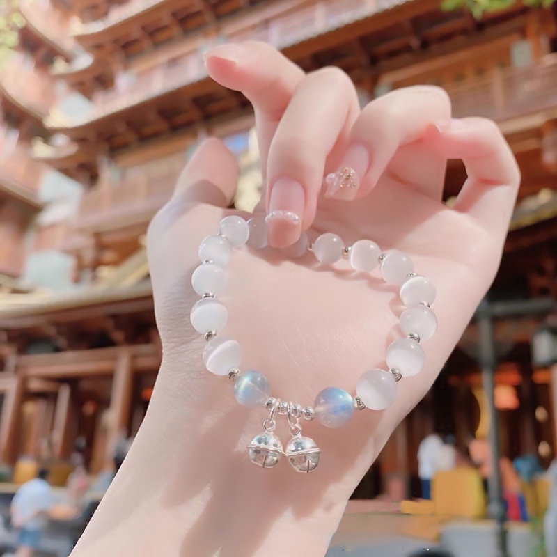 Vòng Tay MAYEBE LAVEND Chuỗi Hạt Đá Opal Dễ Thương Cho Nữ
