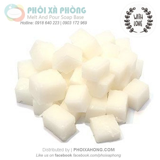 Phôi xà phòng Glycerin Trắng  | White Glycerin Melt and Pour Soap Base