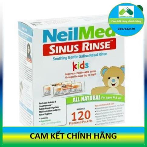 Hộp 120 gói muối rửa mũi trẻ em NeilMed Sinus Rinse Pediatric 120 sachets! !