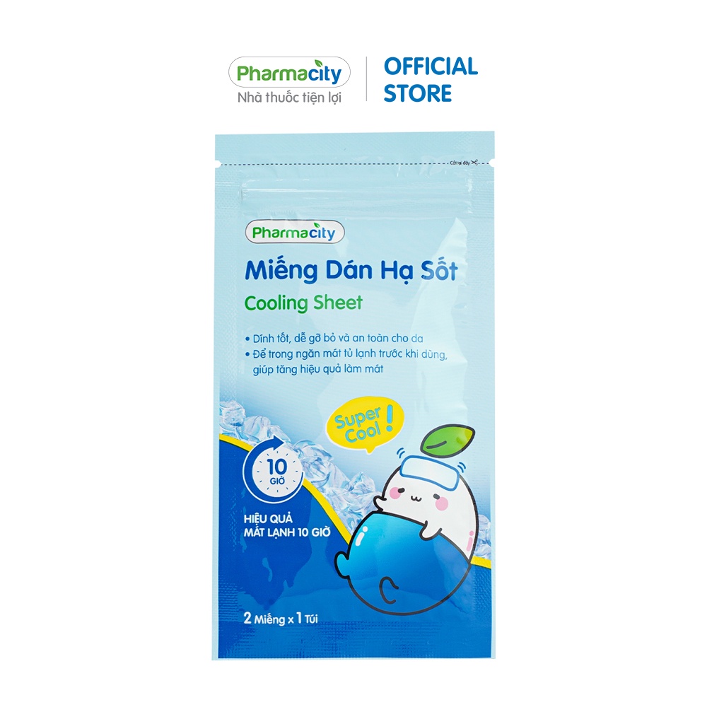 Miếng dán Pharmacity hạ sốt cho bé (Hộp 6 miếng)