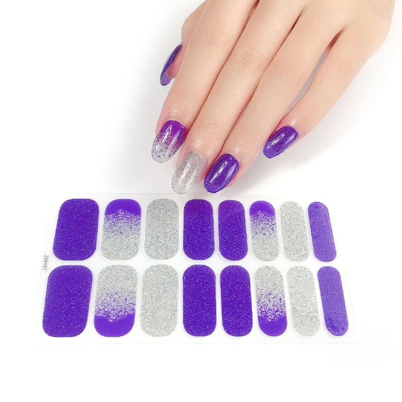 Miếng Dán Gel Trang Trí Móng Tay Họa Tiết Bò Sữa Lấp Lánh