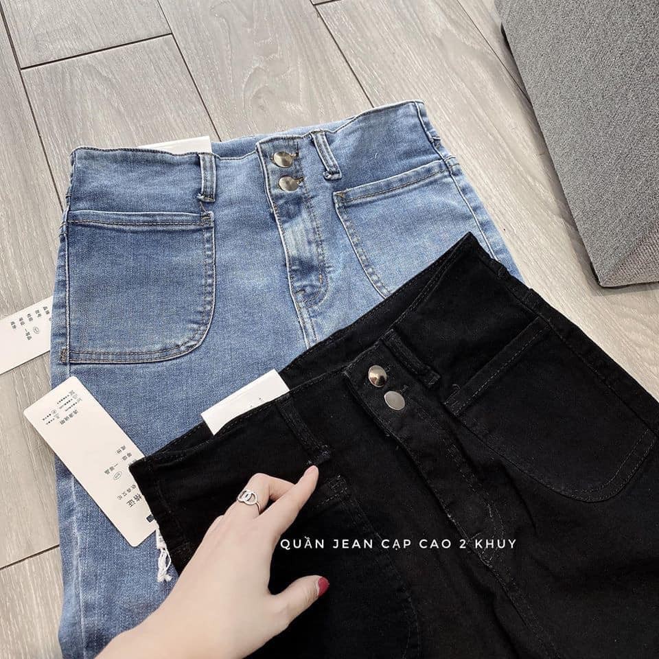 Quần Jean Nữ - Quần bò cạp cao 2 túi trước LE36 | BigBuy360 - bigbuy360.vn