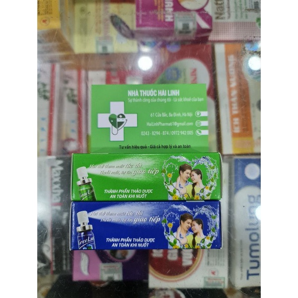 Greelux Xịt thơm miệng Thảo Dược chai 12ml khử mùi hôi miệng