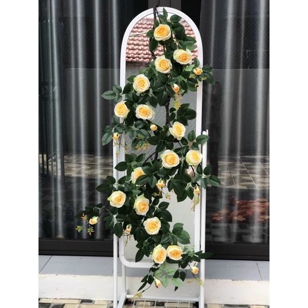 Dây Hoa Hồng PHÁP Dây Leo Cổ Dài 1m7  - Hoa Gỉa , Dây Hoa Trang Trí.