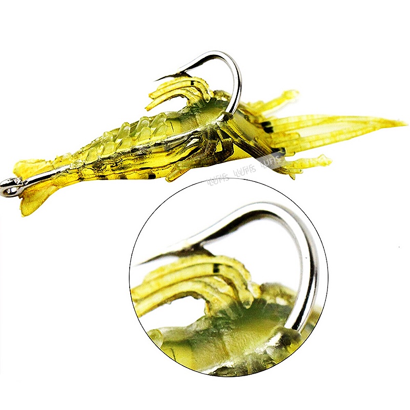 Set 10 mồi tôm giả câu cá 1.3G/4.0CM