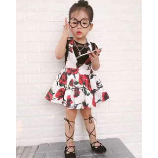 Set yếm váy kèm áo lưới