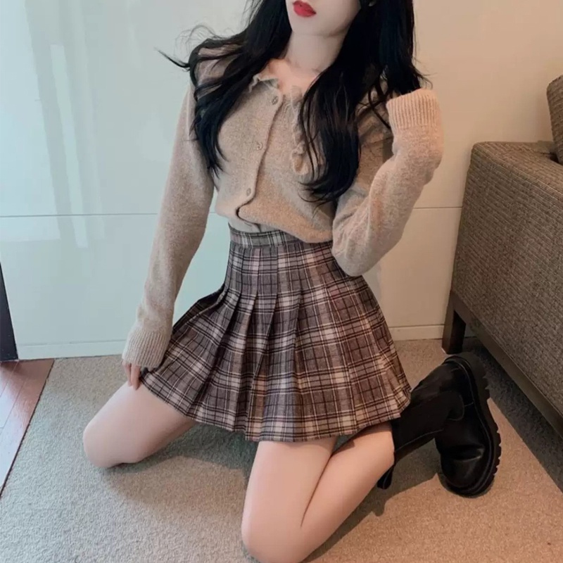 Chân váy tennis kẻ caro kiểu chân váy xoè xếp ly có lót trong cạp lưng cao mặc đi chơi học làm tập thể thao đẹp | BigBuy360 - bigbuy360.vn