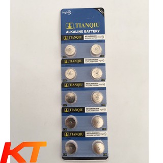 PIN AG13/LR44H/357A TIANQIU ALKALINE BATTERY (VỈ 10 VIÊN)