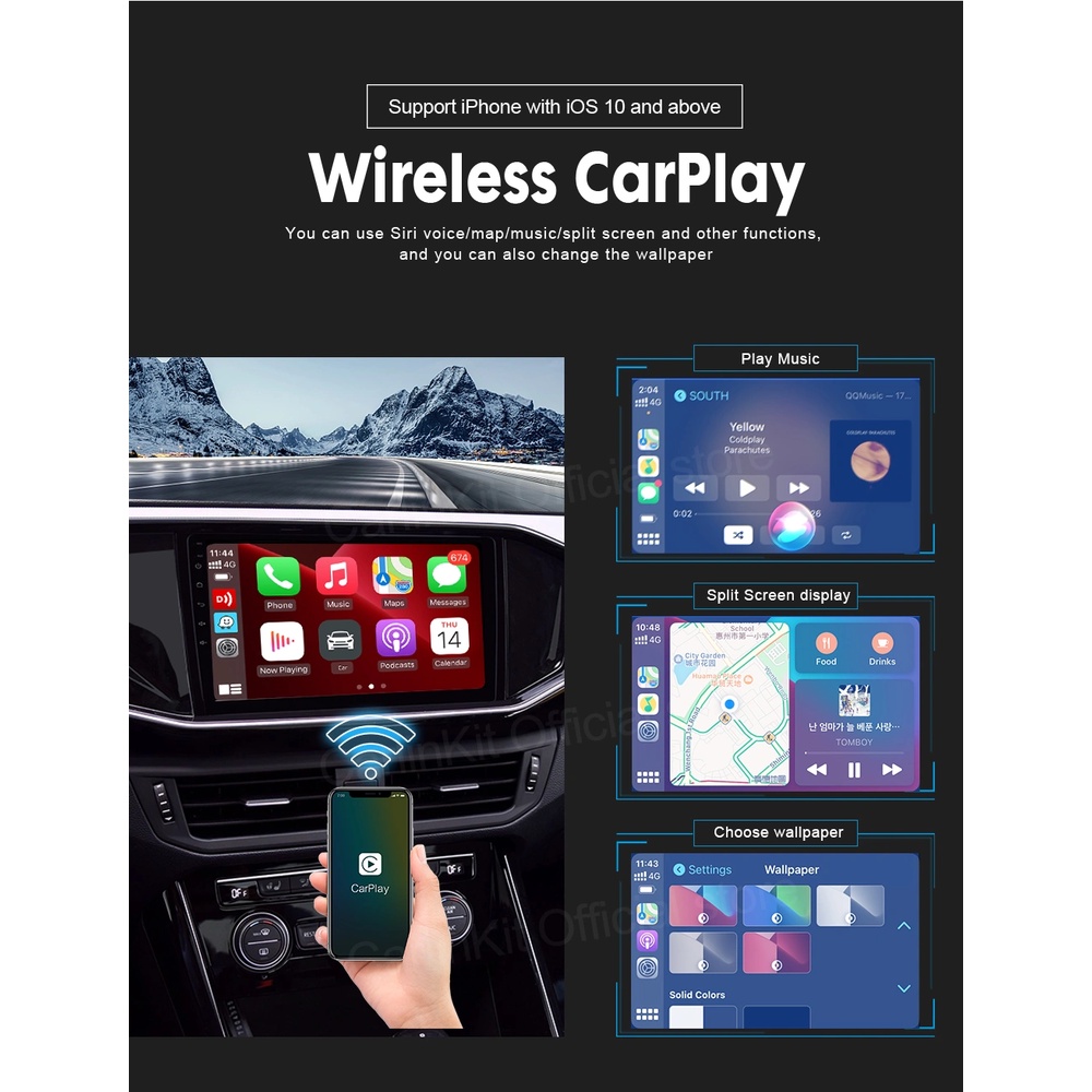 Carlinkit CPC200-CCPA 2022 kích hoạt Apple Carplay và Android Auto cho màn hình Android