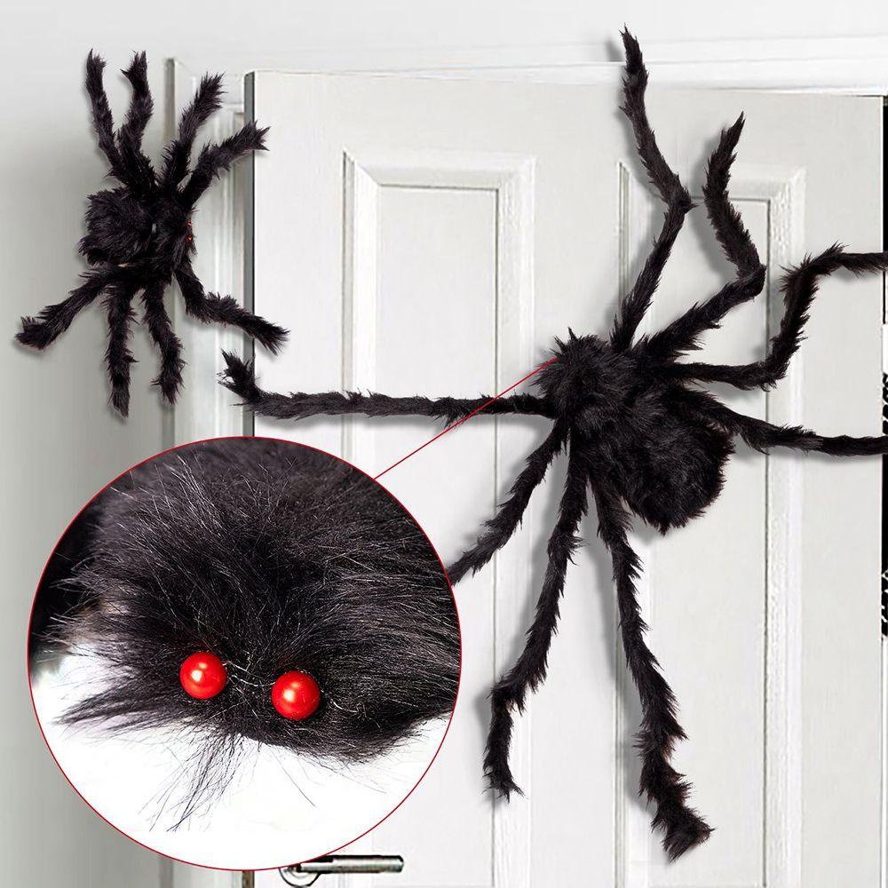 Nhện Đen Nhồi Bông Trang Trí Tiệc Halloween
