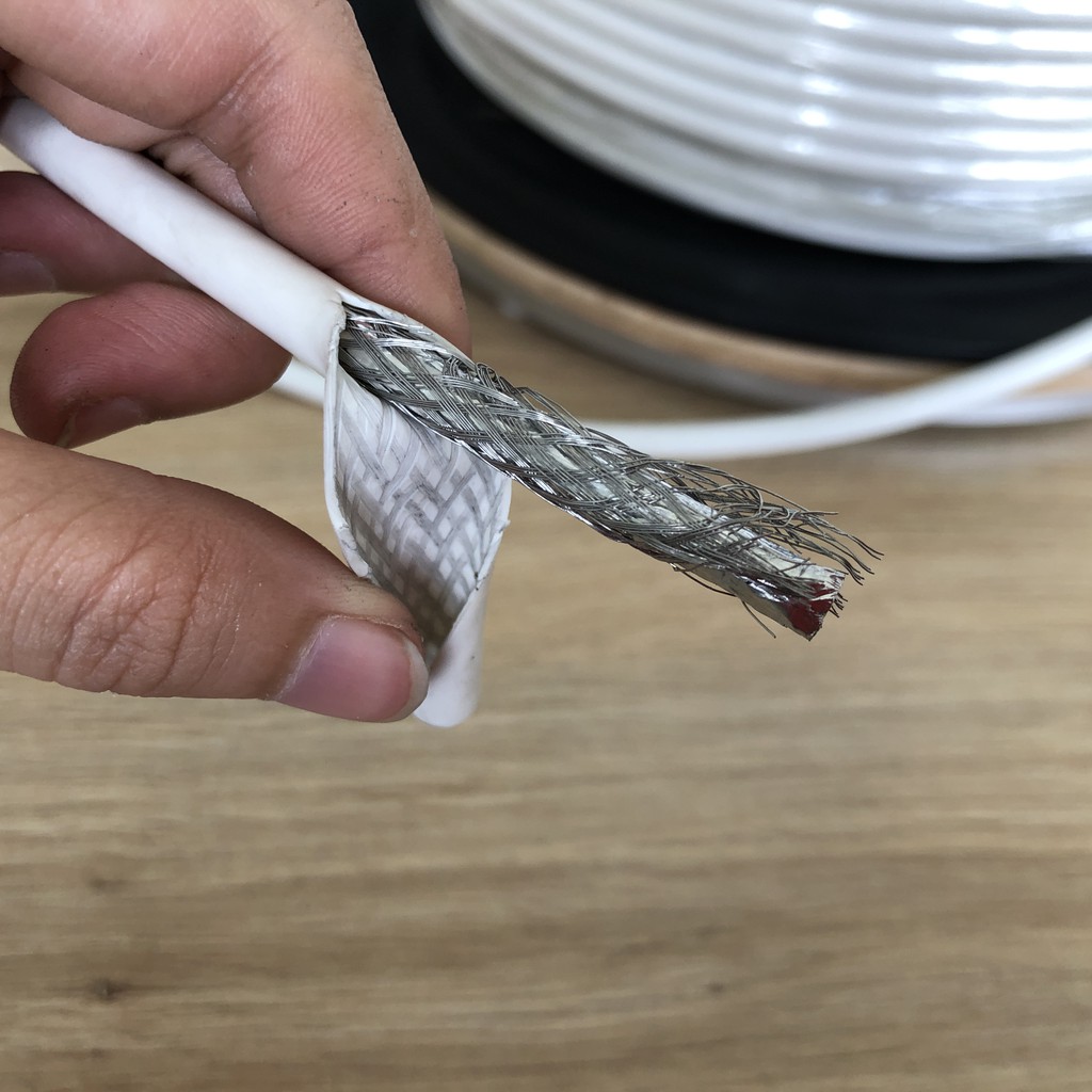 1 Mét dây cáp đồng trục RG6 dùng cho truyền hình, camera,...Hãng Sumlo Hàng nhập khẩu chính hãng loại tốt