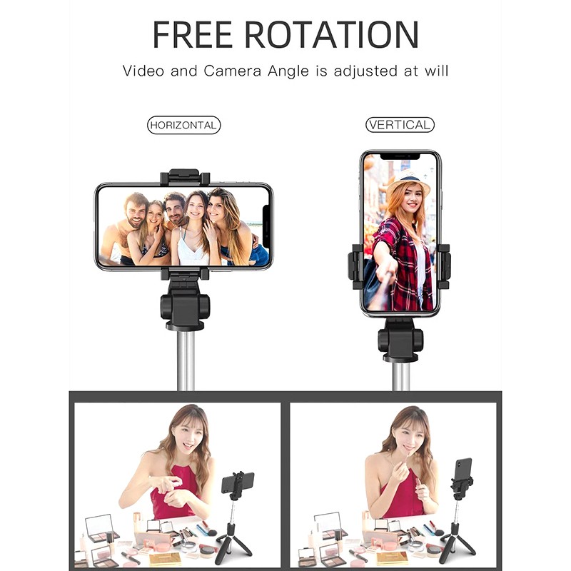 Gậy Chụp Ảnh Tự Sướng + Điều Khiển Từ Xa Tích Hợp Bluetooth Cho Điện Thoại | BigBuy360 - bigbuy360.vn