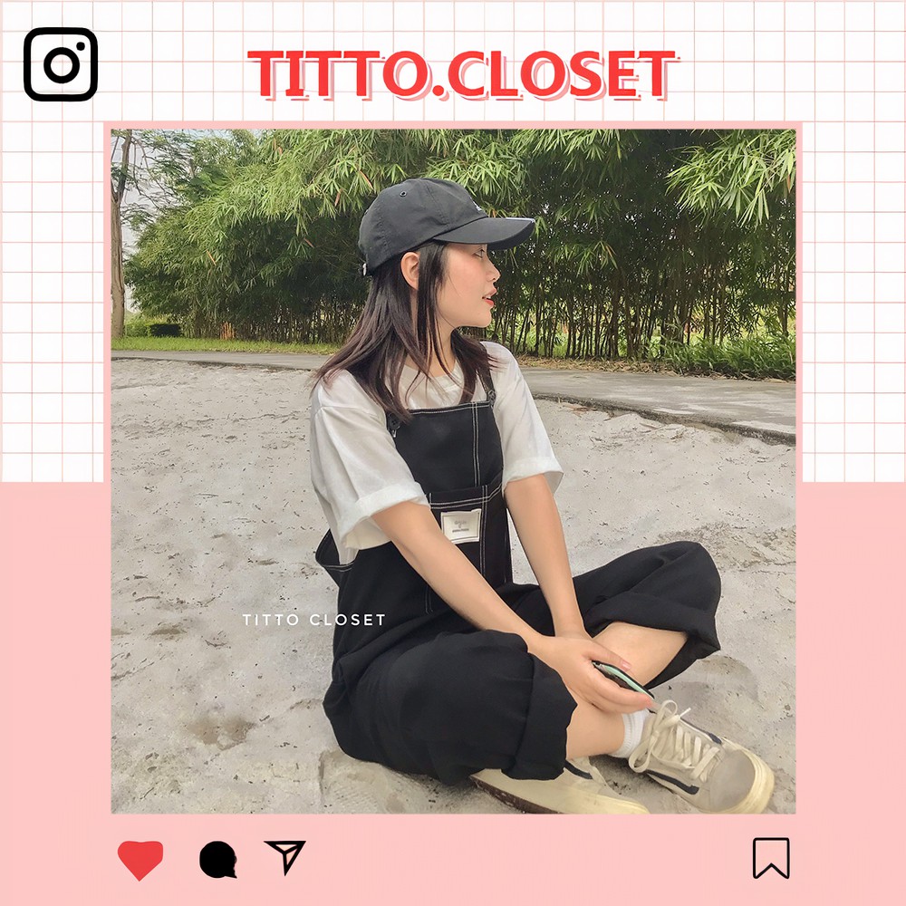 Yếm Quần Chỉ Nổi Chất Tuyết Mưa Ullzzang - Ảnh Thật - Titto Closet