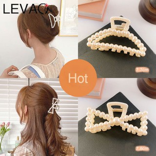 Kẹp tóc bằng nhựa đính hạt ngọc trai giả thời trang xinh xắn cho nữ