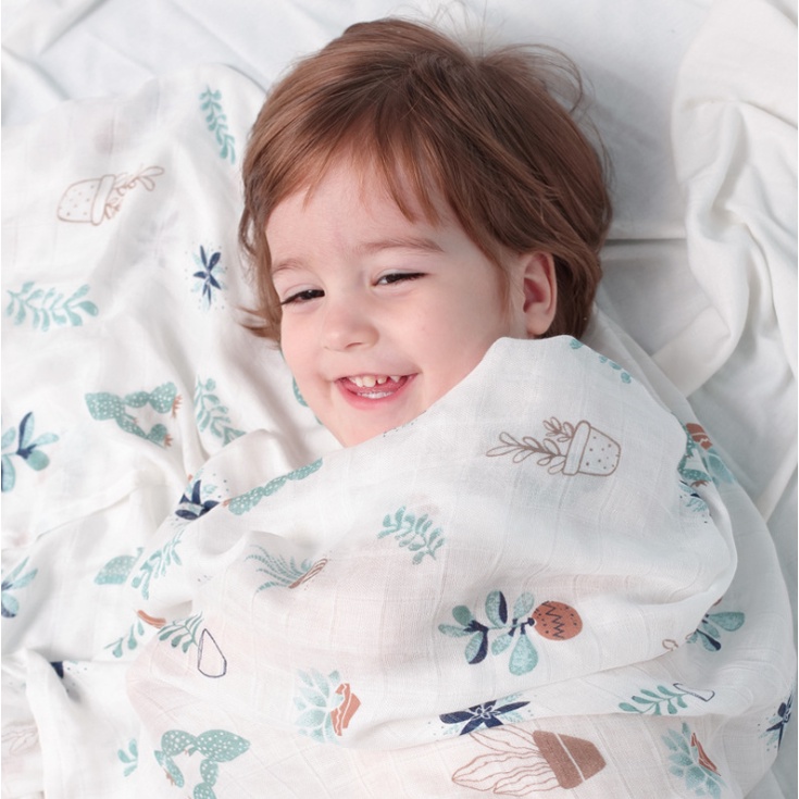 Khăn Tắm Sợi Tre 2 lớp Kích Thước 1.2mx1m, Khăn Bamboo dành cho bé Mềm Mịn Không Xù Lông Phù hợp bé Trai bé gái