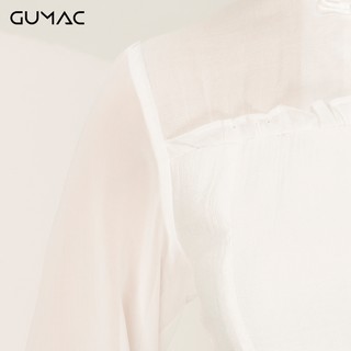Đầm cổ tàu phối tay GUMAC DA975