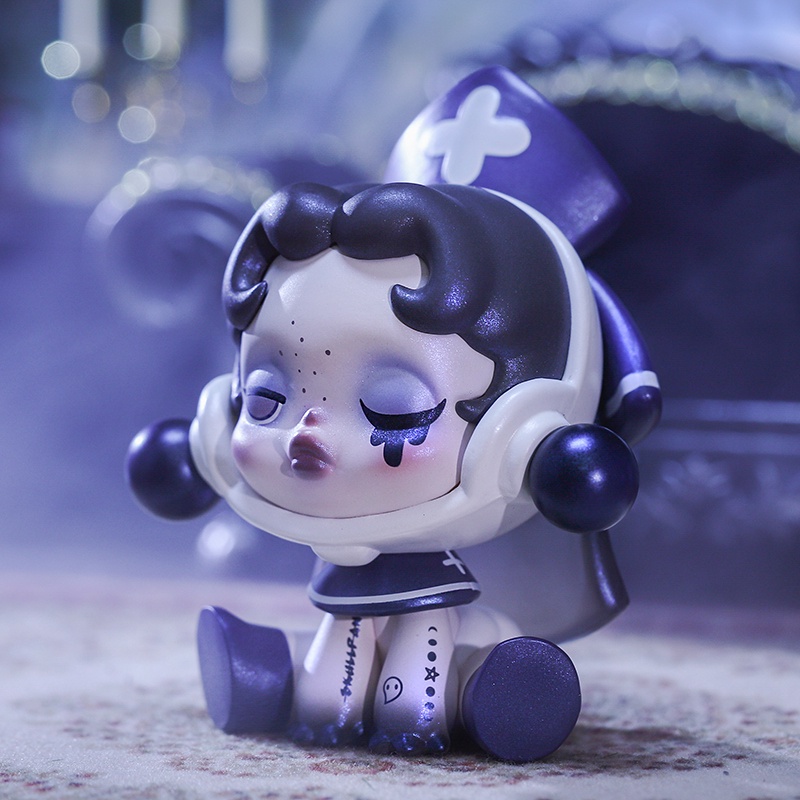 Pop Mart Skullpanda Ancient Castle Mô hình hộp sọ Mart Skullpanda POP MART phong cách cổ điển độc đáo
