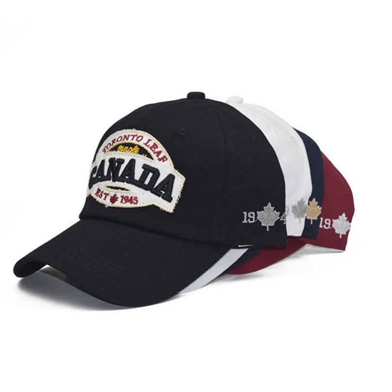 Mũ Lưỡi Trai Vải Cotton In Hình Lá Phong Thời Trang Thể Thao Cho Nam Và Nữ