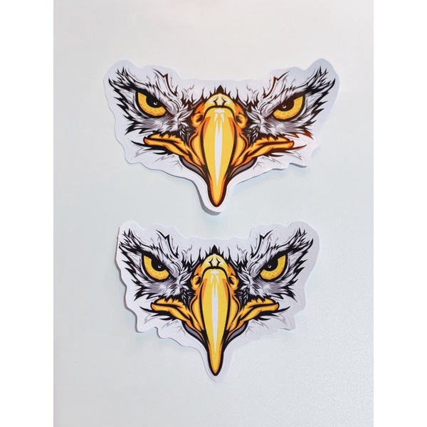 Decal tem hình mỏ chim ưng mắt giận dữ, tem kháng nước