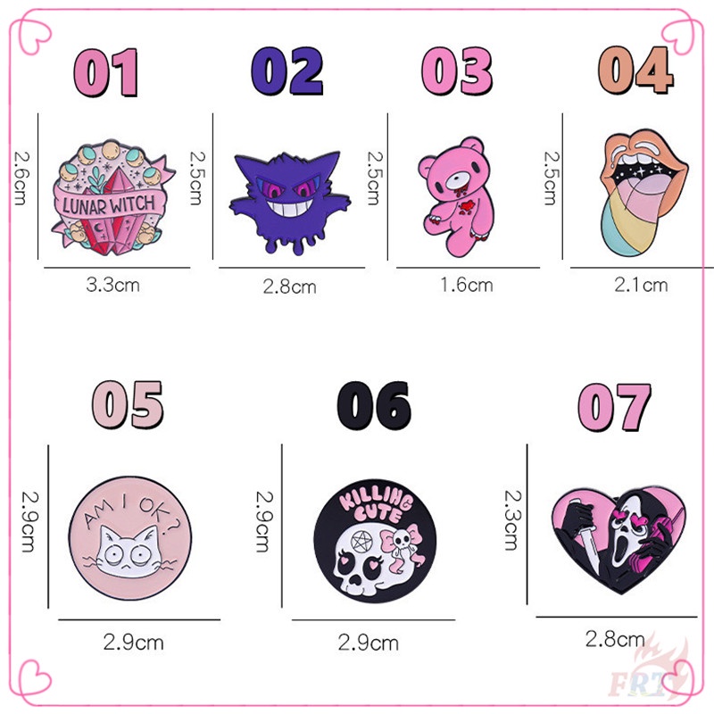 ★ Ghim Cài Áo Hình Phù Thủy / La Hét / Gengar Màu Hồng Dễ Thương ★ 1 Huy Hiệu Gài Áo Hình Đầu Lâu
