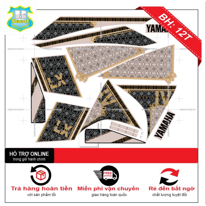 Ten rời xe NOUVO 4 LX MÀU KEM