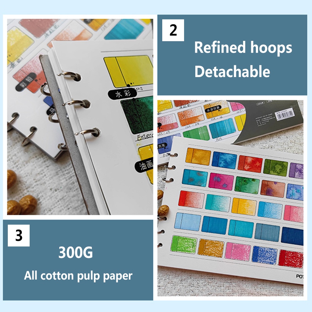Sổ Tay 300gsm Bằng Cotton Dùng Vẽ Màu Nước Tiện Dụng