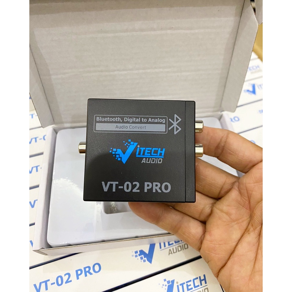 Bộ Chuyển Đổi Âm Thanh Kết Nối Bluetooth Vitech VT05. Điều Khiển Từ Xa Bằng Remote. Chuyển Quang Optical Ra AV