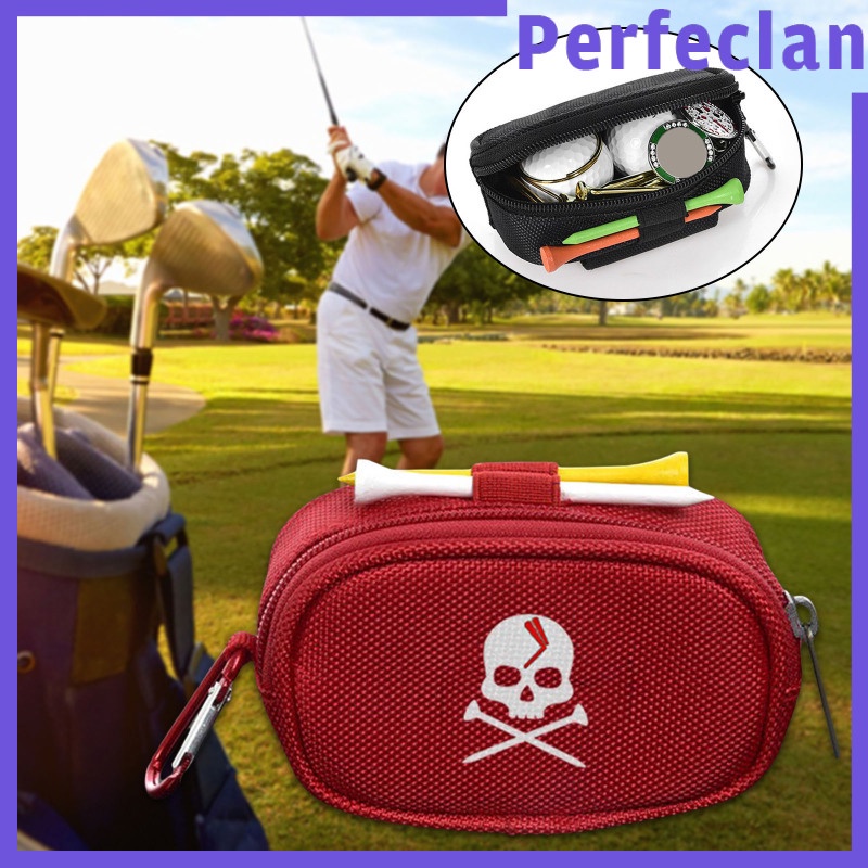 Túi Đựng Bóng Golf Đeo Thắt Lưng Màu Đen Có Khóa Kéo