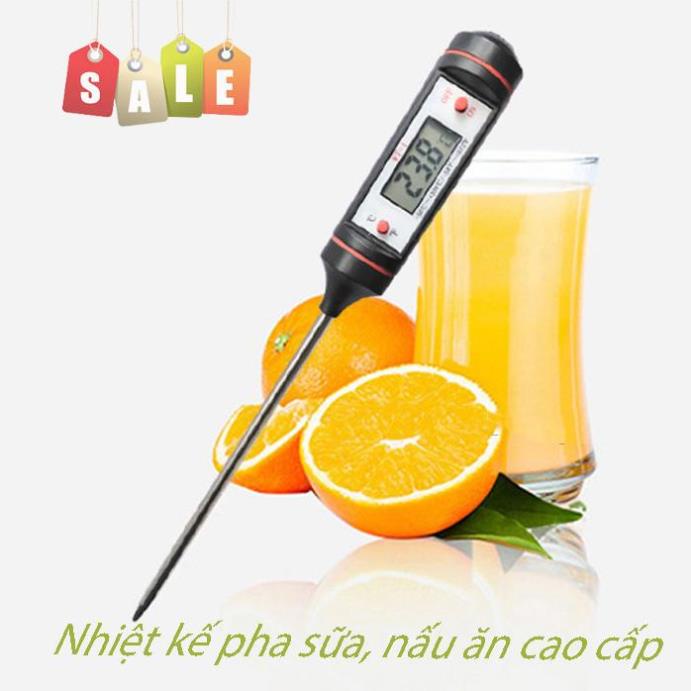 Nhiệt kế điện tử , nhiệt kế nấu ăn, Nhiệt kế pha sữa nấu ăn  cao cấp, nhiệt độ hiển thị trên màn hình LCD TP 101 .