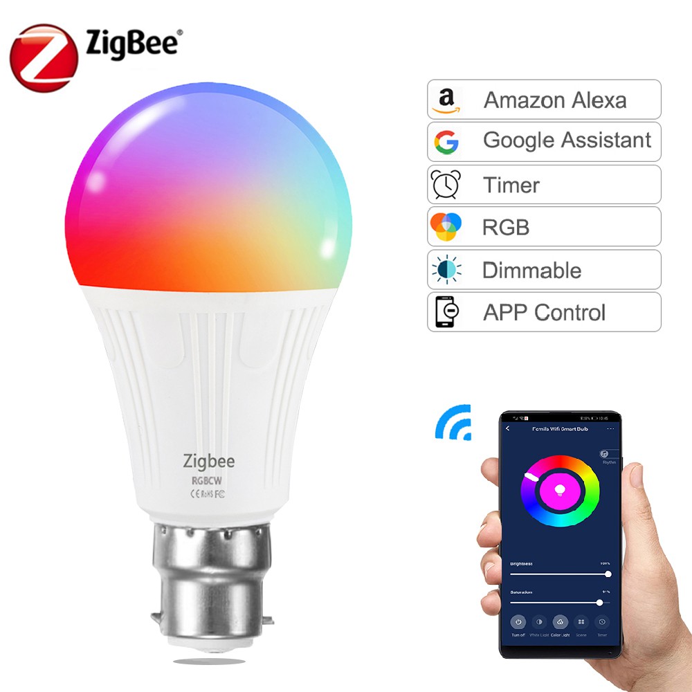 GOOGLE Bóng Đèn Led Thông Minh Điều Khiển Từ Xa 2021 Zigbee