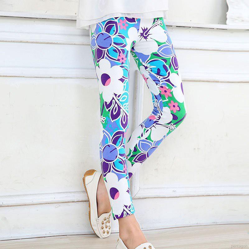 Quần legging hoa xinh xắn cho bé gái