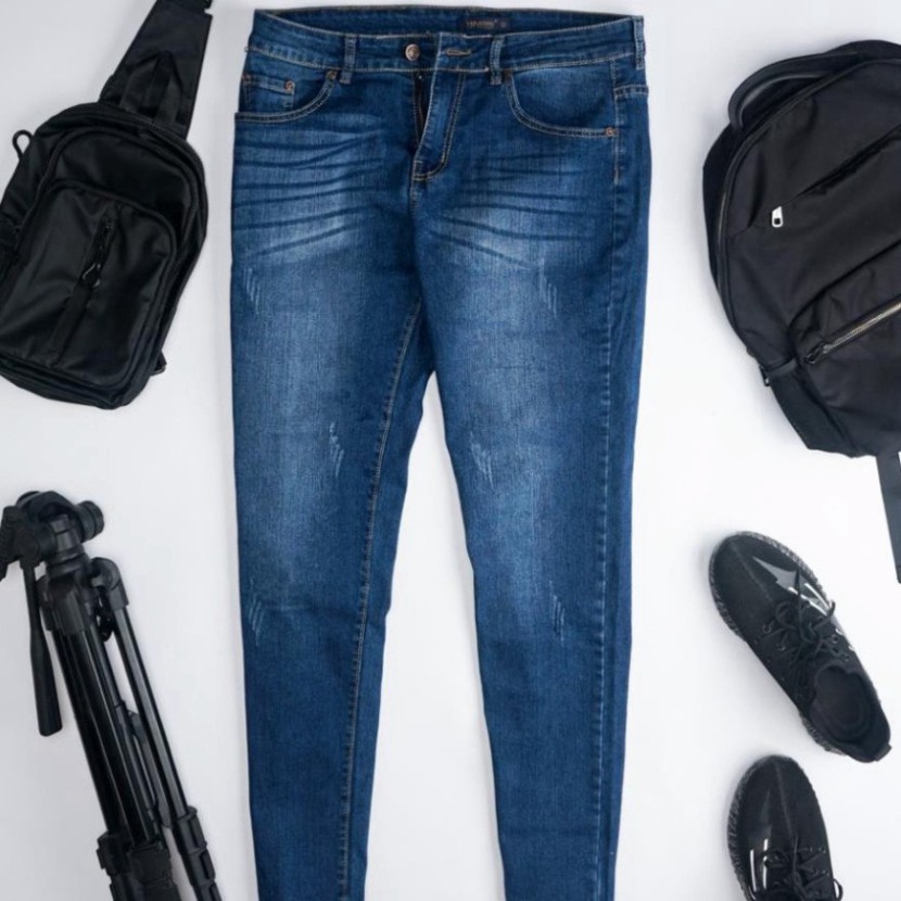 Quần Jean Nam - Quần Bò Nam VERATINO Vải Cao Cấp Không Phai Hàng VNXK Màu Xanh | BigBuy360 - bigbuy360.vn