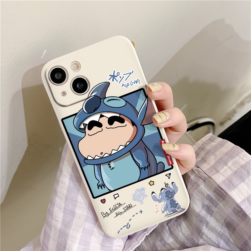 Ốp lưng iphone 6plus 6splus 7 plus 8plus X Xr XsM  11 12 13 Promax cậu bé Shin hình cá dễ thương