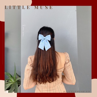 Kẹp tóc bấm nơ handmade LITTLE MUSE vải hoa